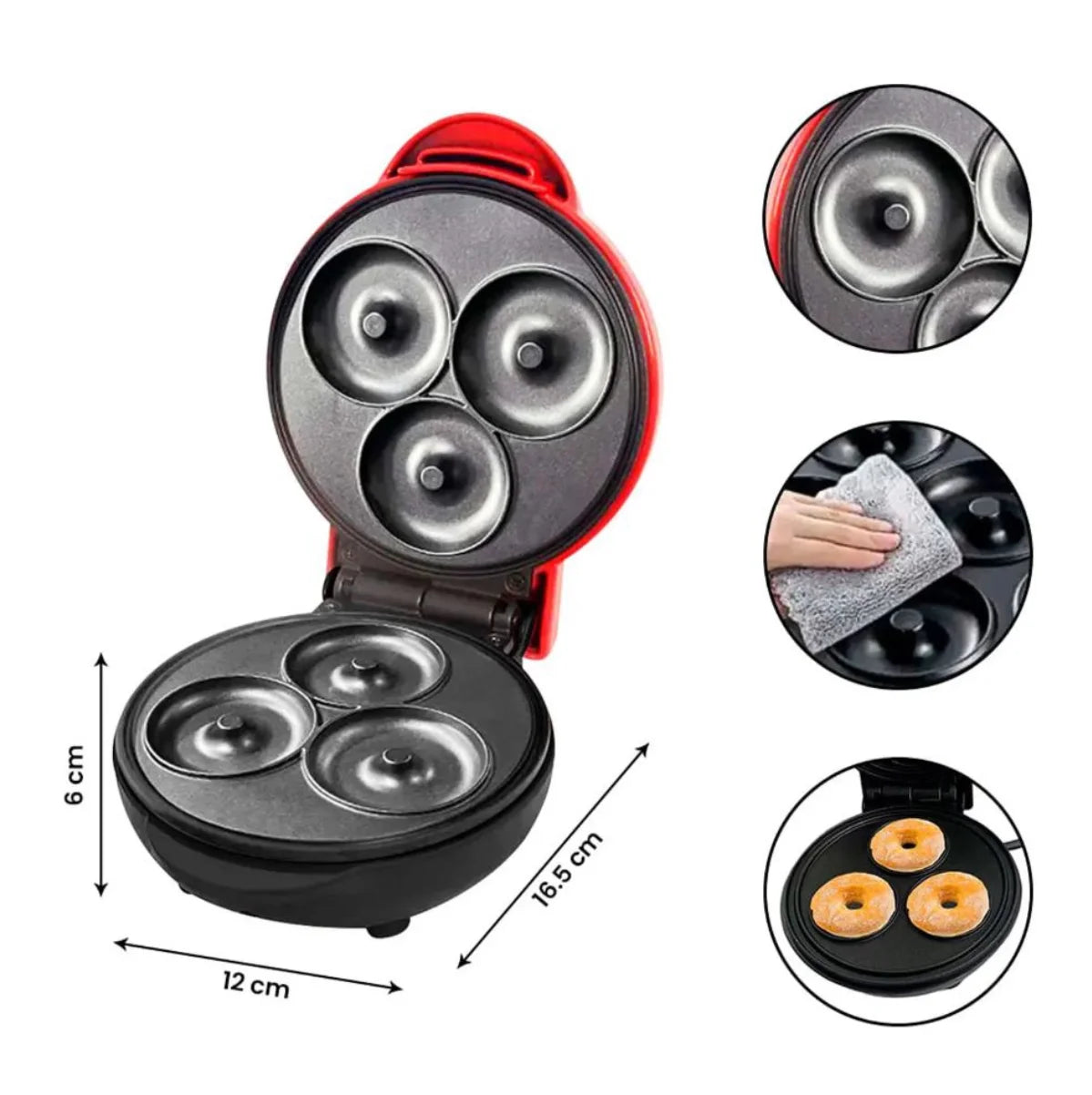 Mini Waflera+Mini Dona De 3 Puestos