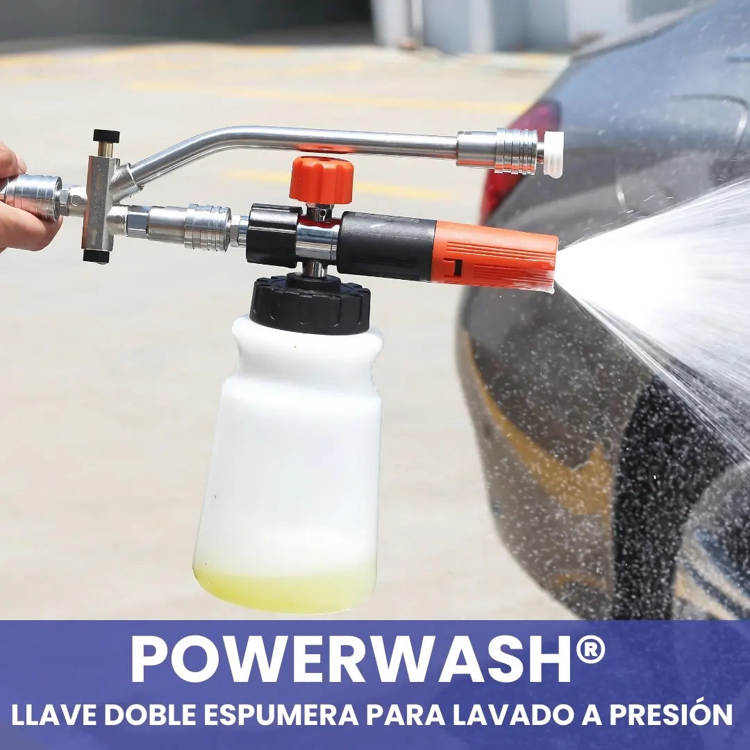 POWERWASH® BOQUILLA  DE ESPUMA DOBLE PARA LAVADO DE AUTOS Y EXTERIORES