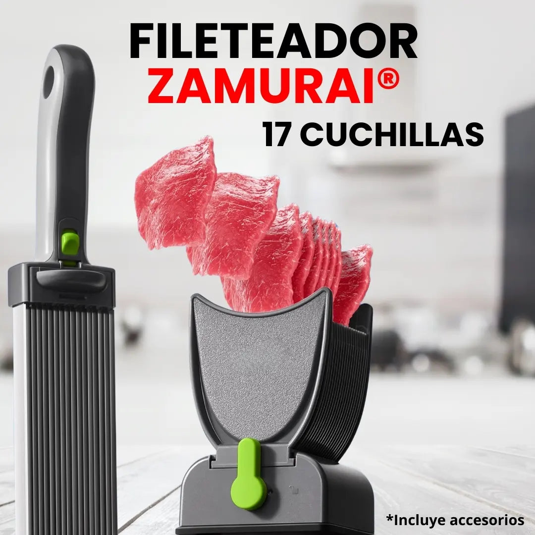 FILETEADOR ZAMURAI®  PARA CARNES CON 17 CUCHILLAS