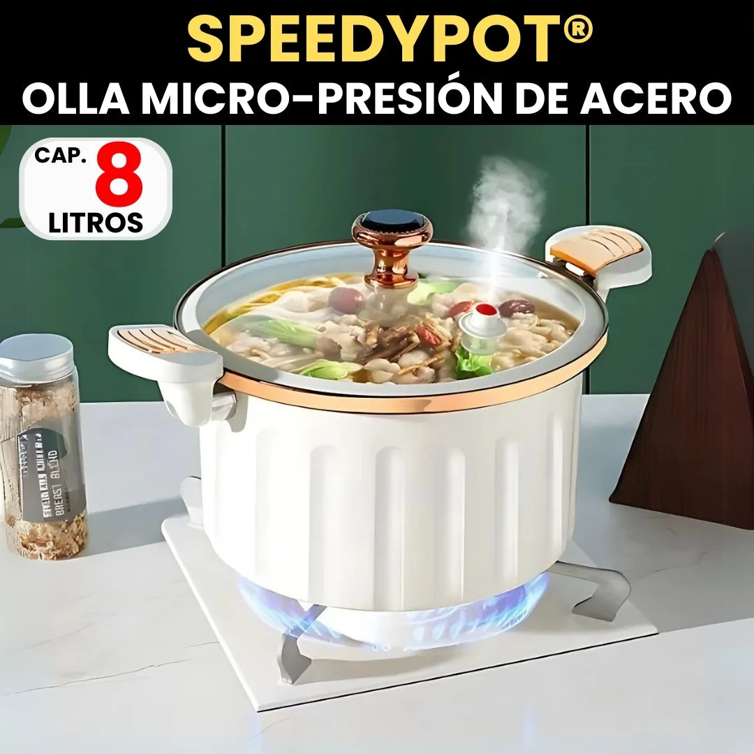 SPEEDYPOT® OLLA MICRO-PRESION DE ACERO Y ANTIHADERENTE