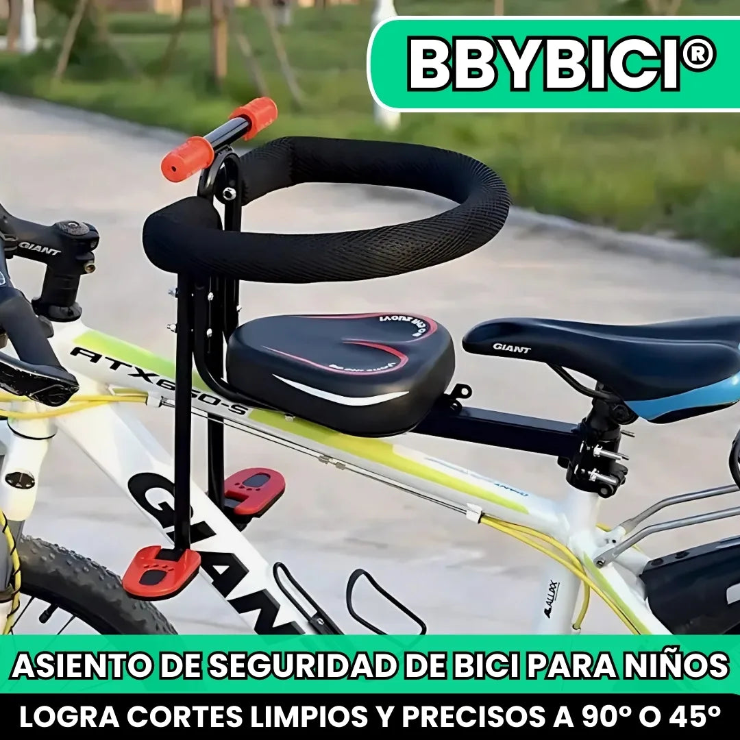 BBYBICI® ASIENTO DE SEGURIDAD PARA BICICLETAS DE MONTAÑAS PARA NIÑOS, ASIENTO DELANTERO PARA BEBÉS