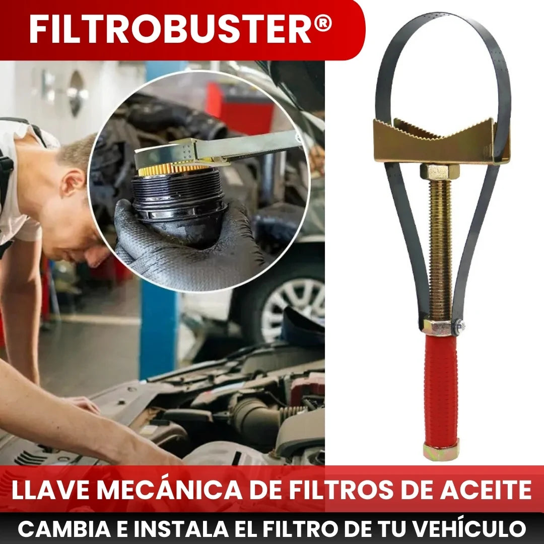 FILTROBUSTER® LLAVE MECÁNICA DE FILTROS DE ACEITE PARA VEHICULOS
