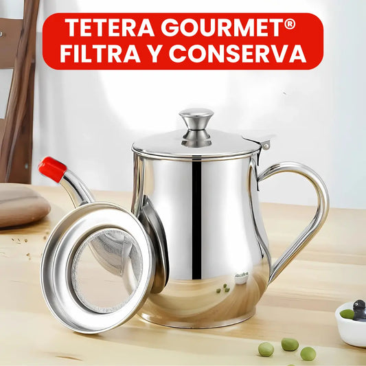 TETERA GOURMET® - FILTRA Y CONSERVA EN ACERO INOXIDABLE