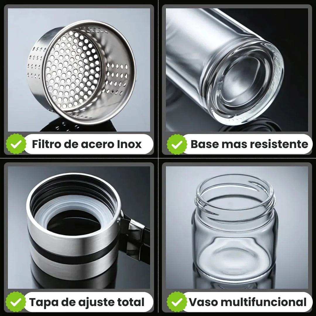 STANLYFUSION® TERMO INFUSOR DOBLE VIDRIO Y ACERO