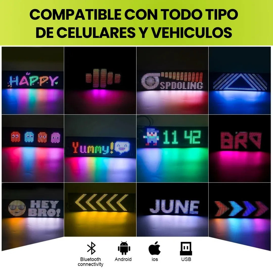 LEDCAR® PANTALLA LED FLEXIBLE UNIVERSAL PERSONALIZABLE