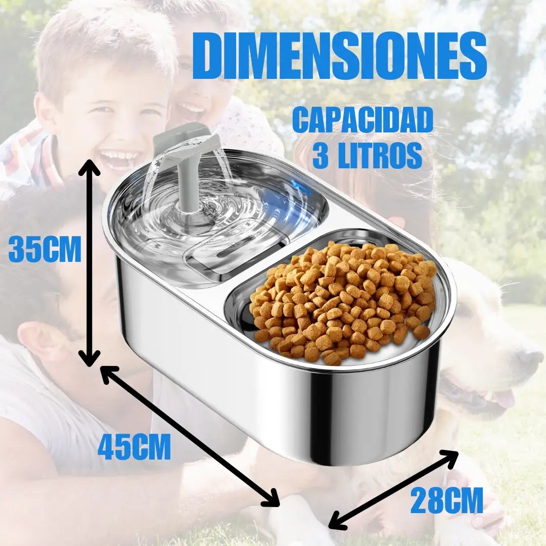 PETCAT® COMEDERO CON FILTRO Y FUENTE DE AGUA