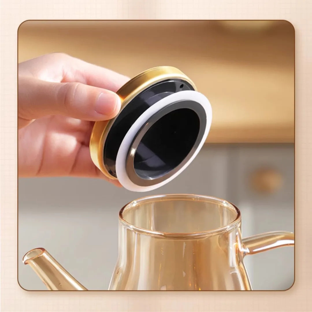 CRYSTALOIL® ACEITERA PREMIUM DE VIDRIO ÁMBAR 1 LT