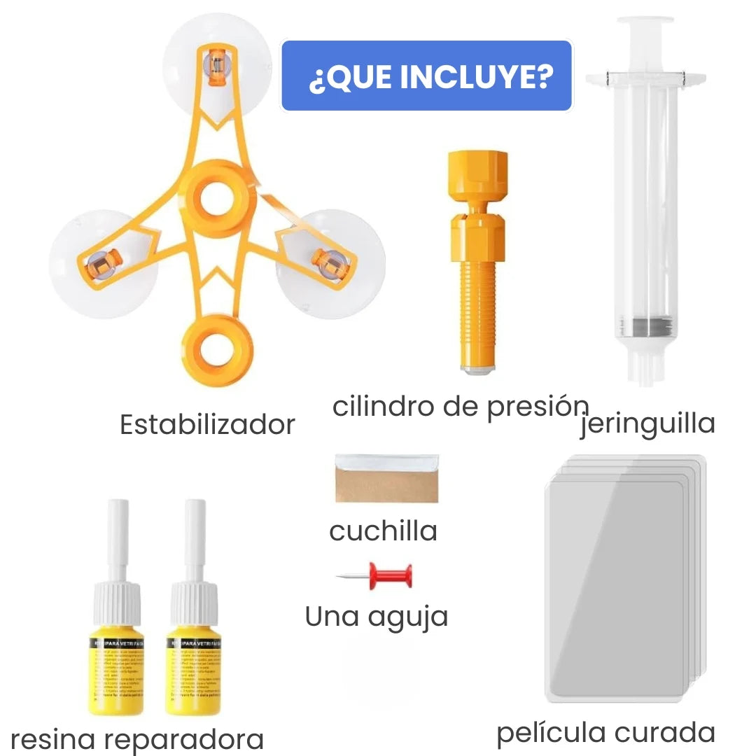 CRYSTALKIT® RESINA REPARADORA DE PARABRISAS Y VIDRIOS