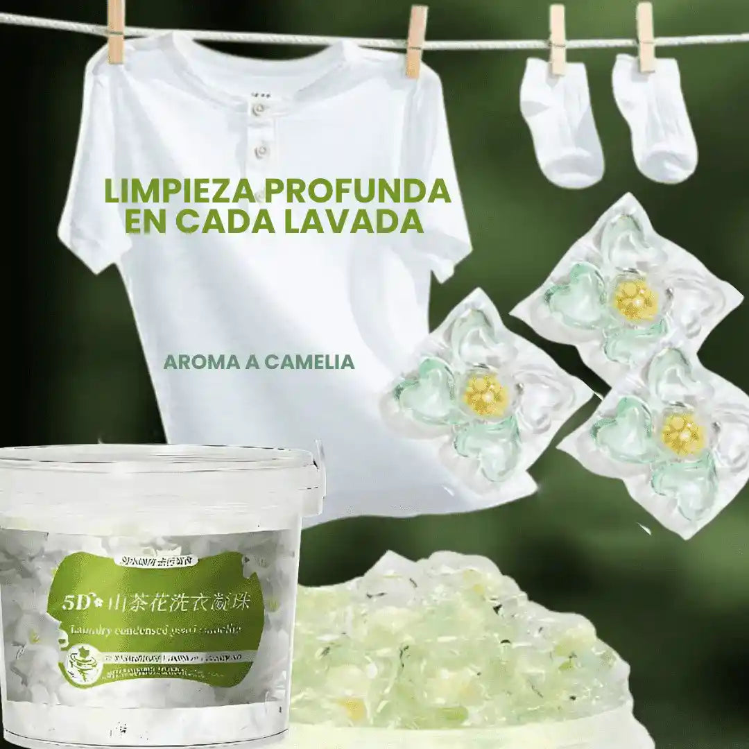 Aromacol® Balde con 70 cápsulas de lavado y aroma a camelia