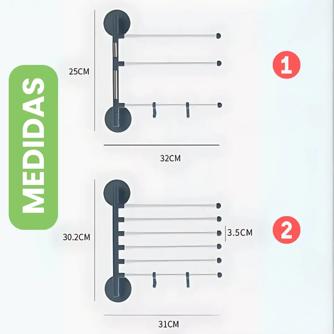 TOALLEFLEX® SOPORTE ORGANIZADOR PARA TOALLAS