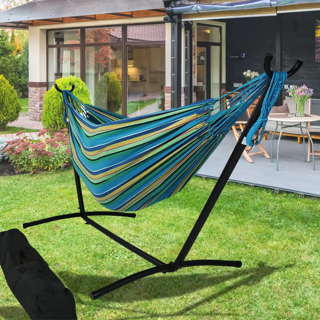 ECO-COMFORT® SOPORTE Y DESCANSADOR DE HAMACA