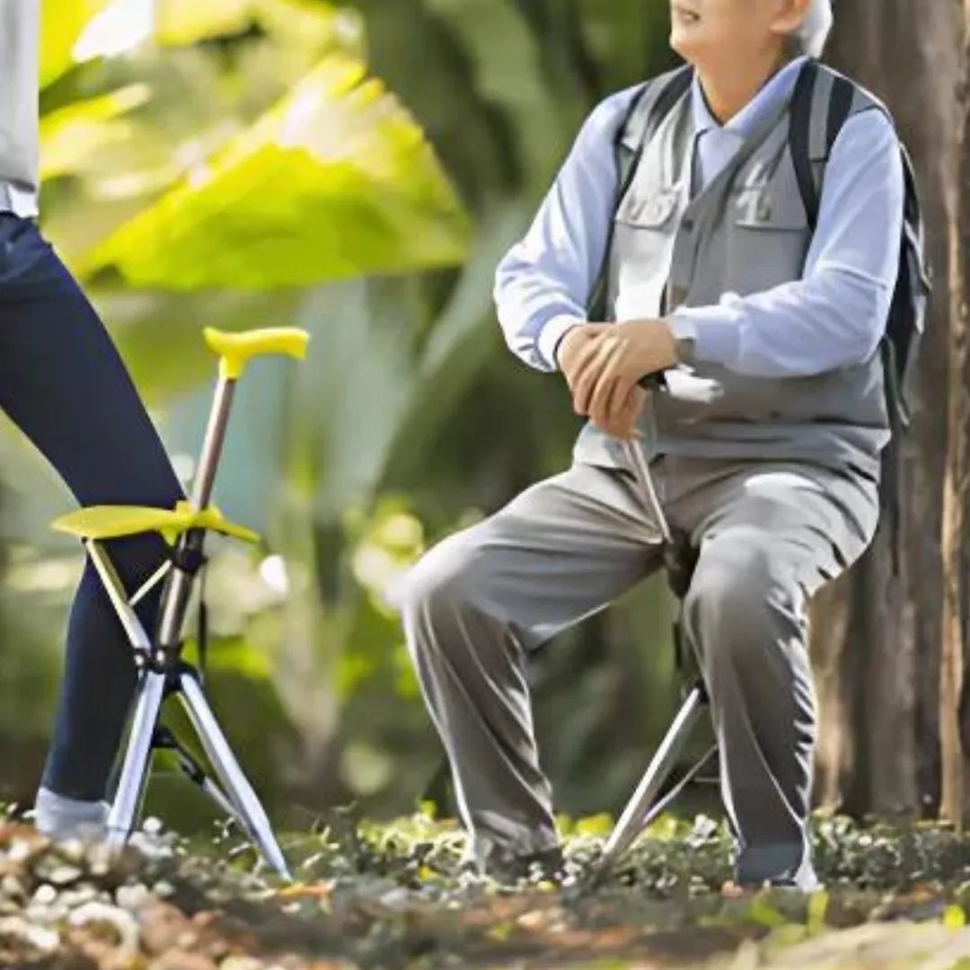 ALIVIOMOVIL® BASTÓN CON SILLA DESPLEGABLE