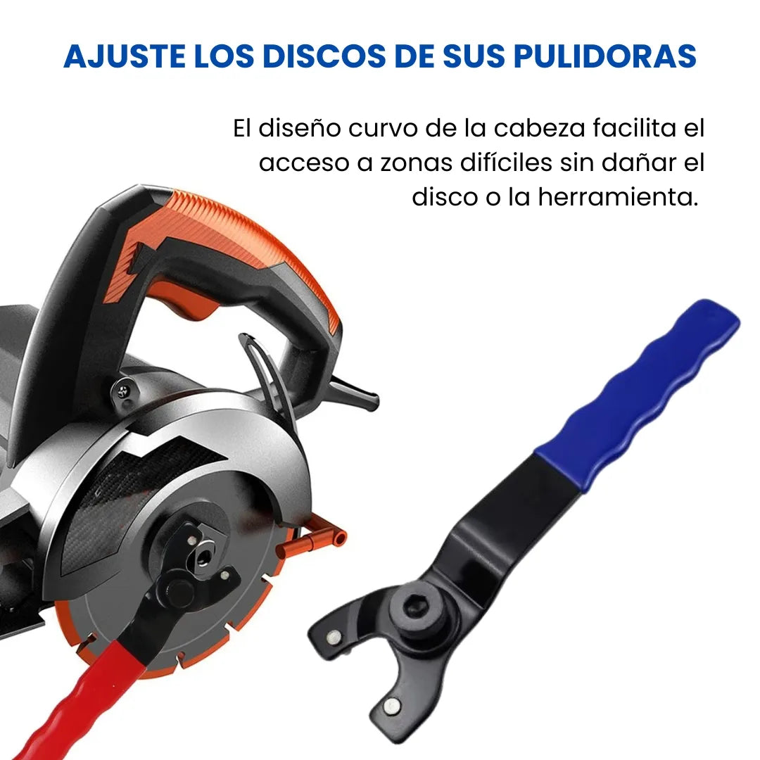 KEYPULL® LLAVE AJUSTABLE TIPO PIN PARA PULIDORAS, AJUSTA Y QUITA DISCOS DE AMOLADORAS