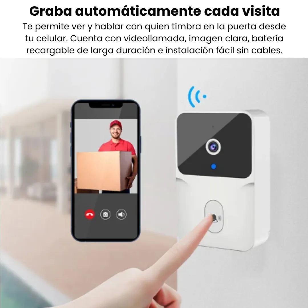 CAMTIM® TIMBRE INTELIGENTE CON CÁMARA HD, ALTAVOZ Y MICRÓFONO