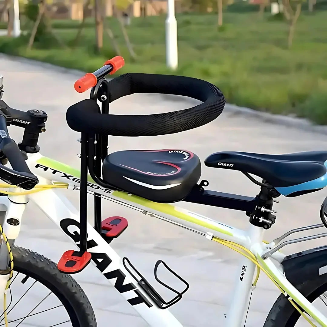 BBYBICI® ASIENTO DE SEGURIDAD PARA BICICLETAS DE MONTAÑAS PARA NIÑOS, ASIENTO DELANTERO PARA BEBÉS