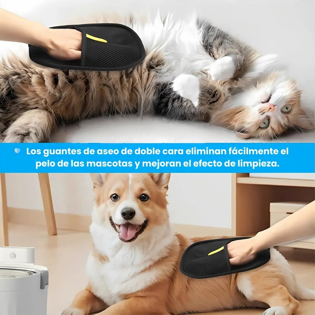 PELOSPET®  GUANTE DE TELA ESTÁTICA PARA RECOGER PELO SUELTO DE LAS MASCOTAS