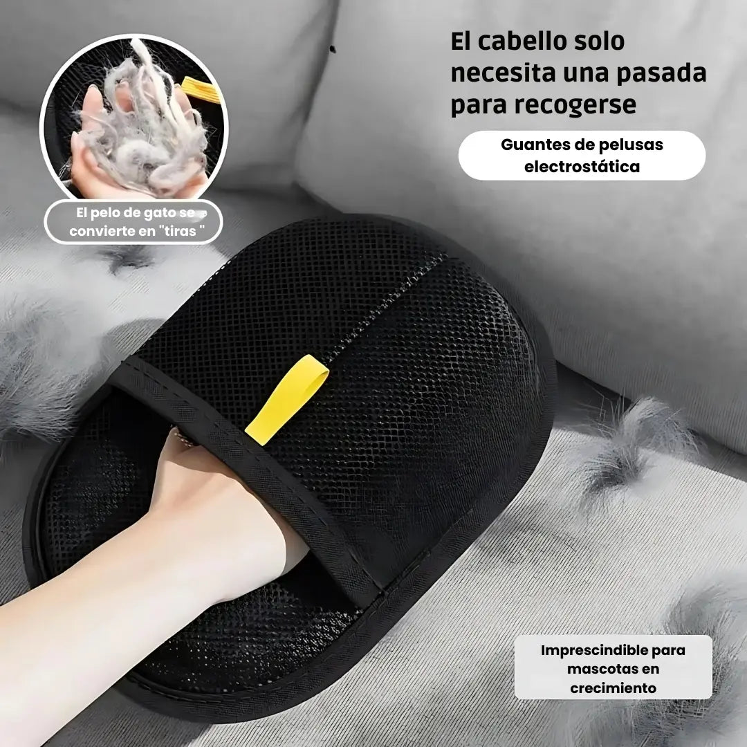 PELOSPET®  GUANTE DE TELA ESTÁTICA PARA RECOGER PELO SUELTO DE LAS MASCOTAS