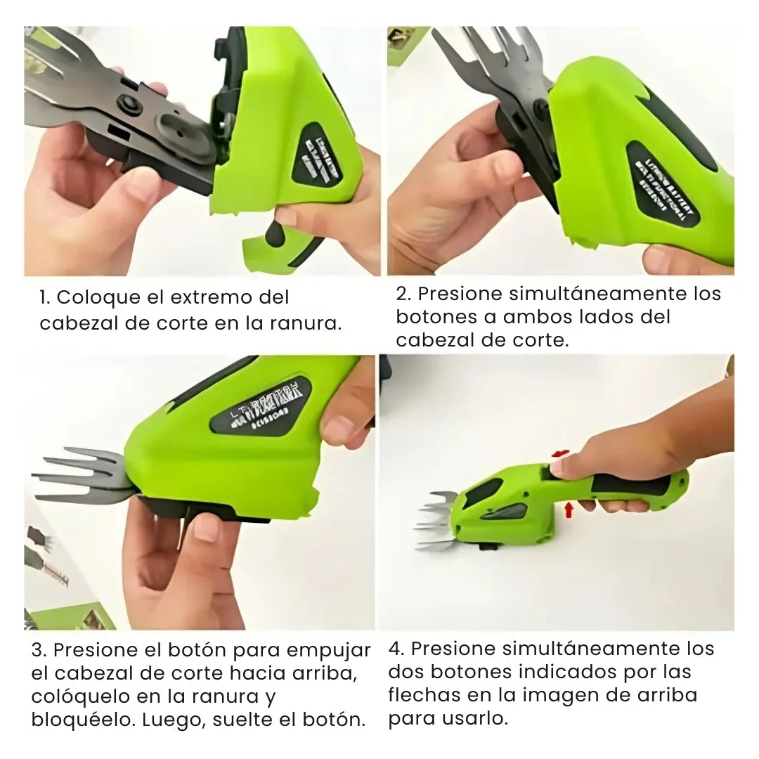 PODAGO® CORTASETOS ELECTRICO DE MANO 2 EN 1
