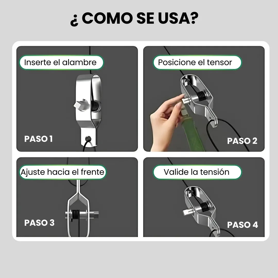 TENSAFIX® TENSOR DE ALAMBRE GALVANIZADO PROFESIONAL KIT X10