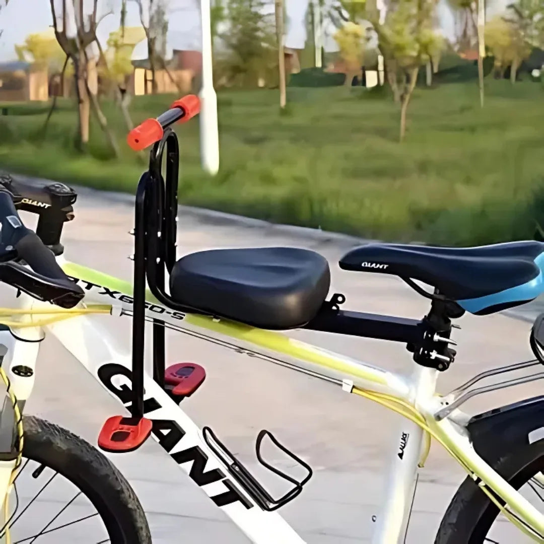 BBYBICI® ASIENTO DE SEGURIDAD PARA BICICLETAS DE MONTAÑAS PARA NIÑOS, ASIENTO DELANTERO PARA BEBÉS