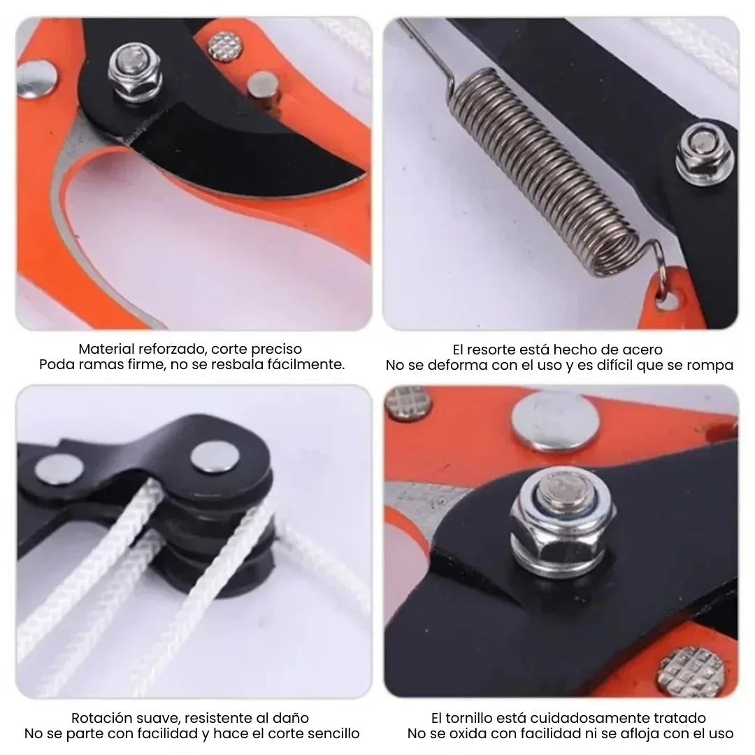 PODAEXTEN® TIJERA PODADORA DE POLEA DE GRAN ALTURA EN ACERO REFORZADO