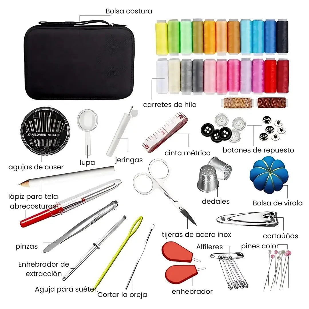 COSERKIT® KIT DE COSTURA PROFESIONAL COMPLETO 92 PZS