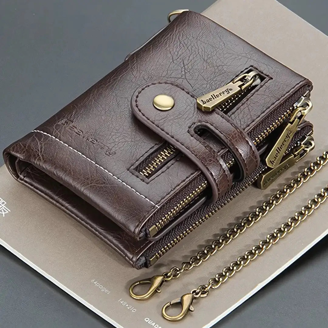 ECOCARTER® BILLETERA RFID CON CADENA, TARJETERA Y MONEDERA