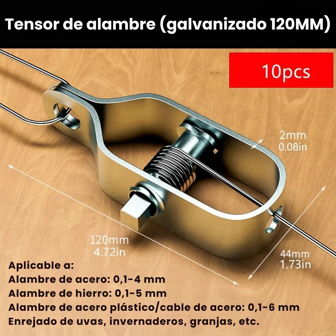 TENSAFIX® TENSOR DE ALAMBRE GALVANIZADO PROFESIONAL KIT X10