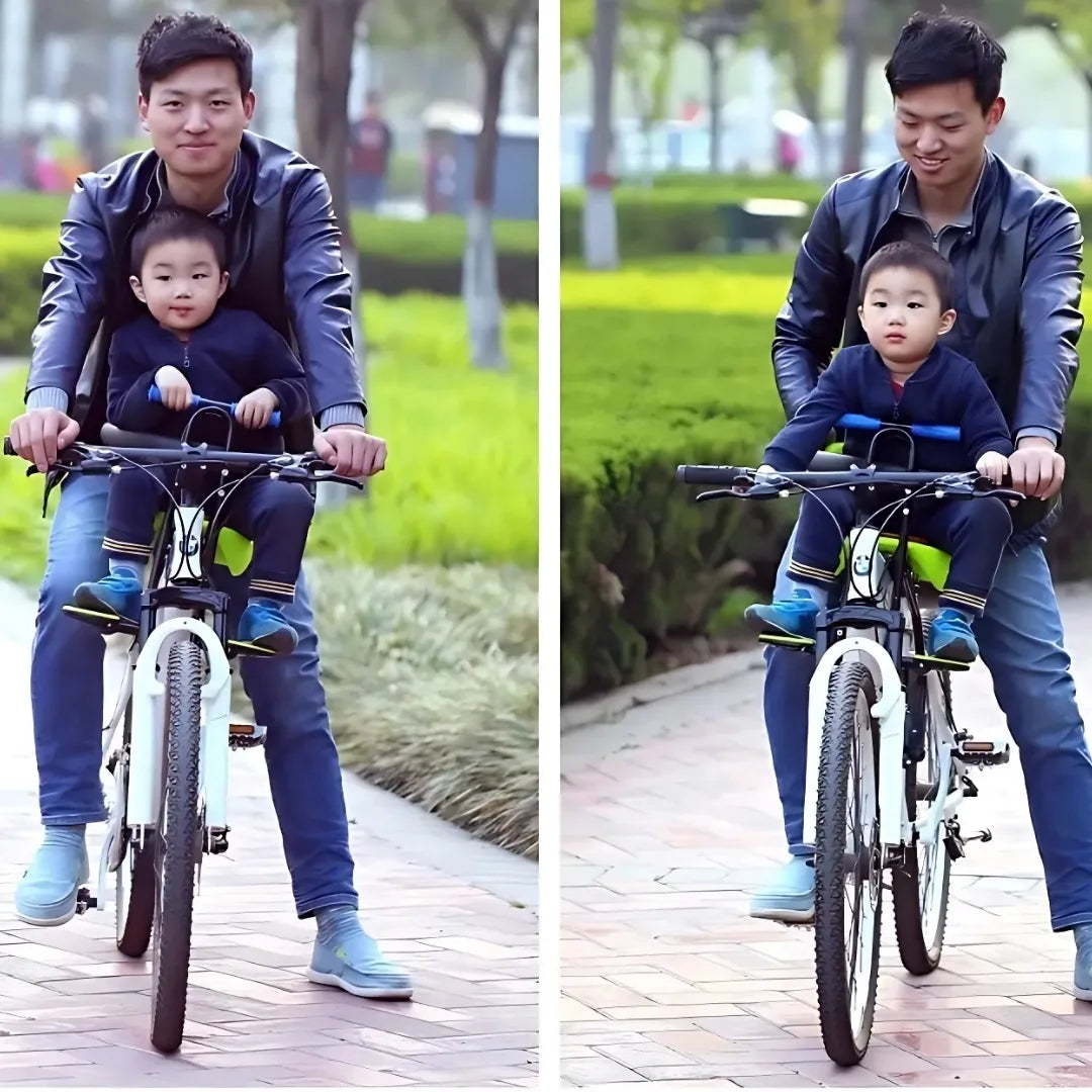 BBYBICI® ASIENTO DE SEGURIDAD PARA BICICLETAS DE MONTAÑAS PARA NIÑOS, ASIENTO DELANTERO PARA BEBÉS