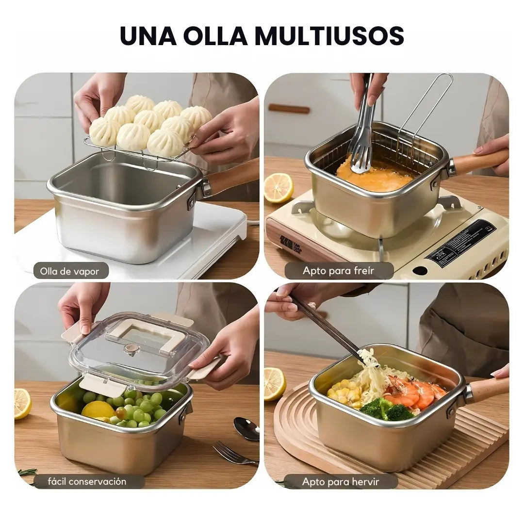 FREIZEN PRO® OLLA MULTIFUNCIONAL ACERO INOXIDABLE