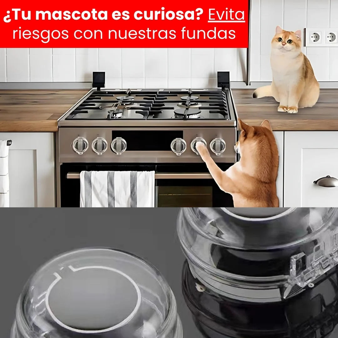 PROTECGAS® PROTECTOR PARA PERILLAS DE ESTUFAS X4