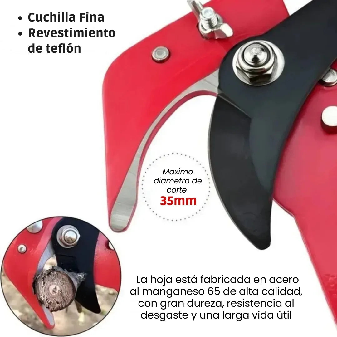 PODAEXTEN® TIJERA PODADORA DE POLEA DE GRAN ALTURA EN ACERO REFORZADO