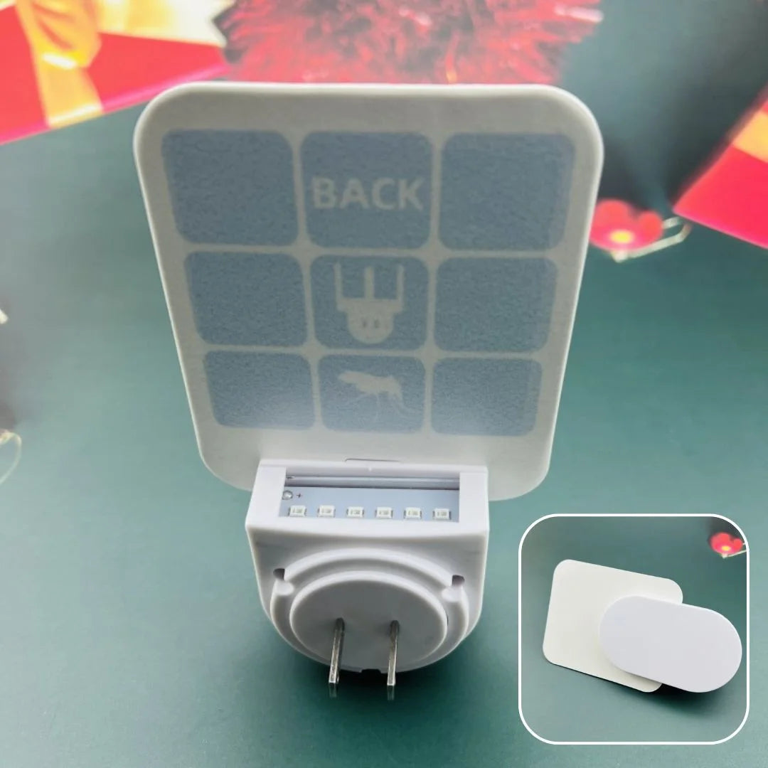 INSECTOFF® LAMPARA CON LED ENVOLVENTE ATRAPA INSECTOS, ELIMINA MOSQUITOS, MOSCAS Y BICHOS +5 PEG