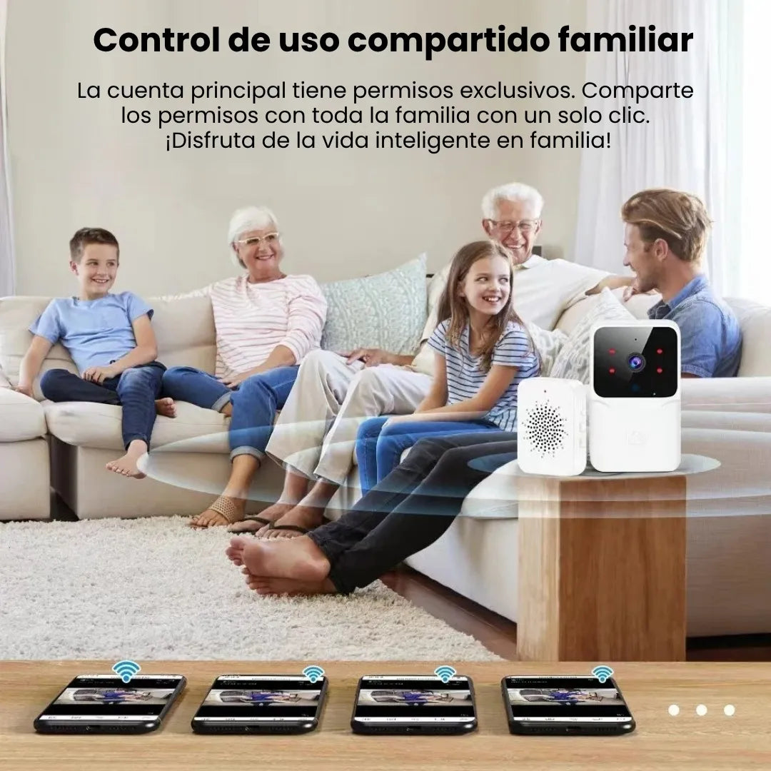 CAMTIM® TIMBRE INTELIGENTE CON CÁMARA HD, ALTAVOZ Y MICRÓFONO