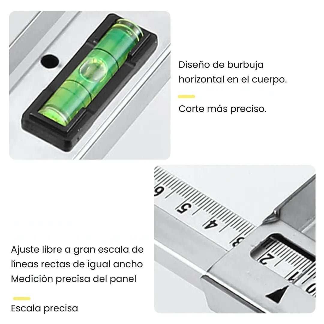 GUIACUT® GUIA DE CORTE PARA SIERRA CIRCULAR ELECTRICA Y ENRUTADOR DE PISTA, FRESADO DE MESA