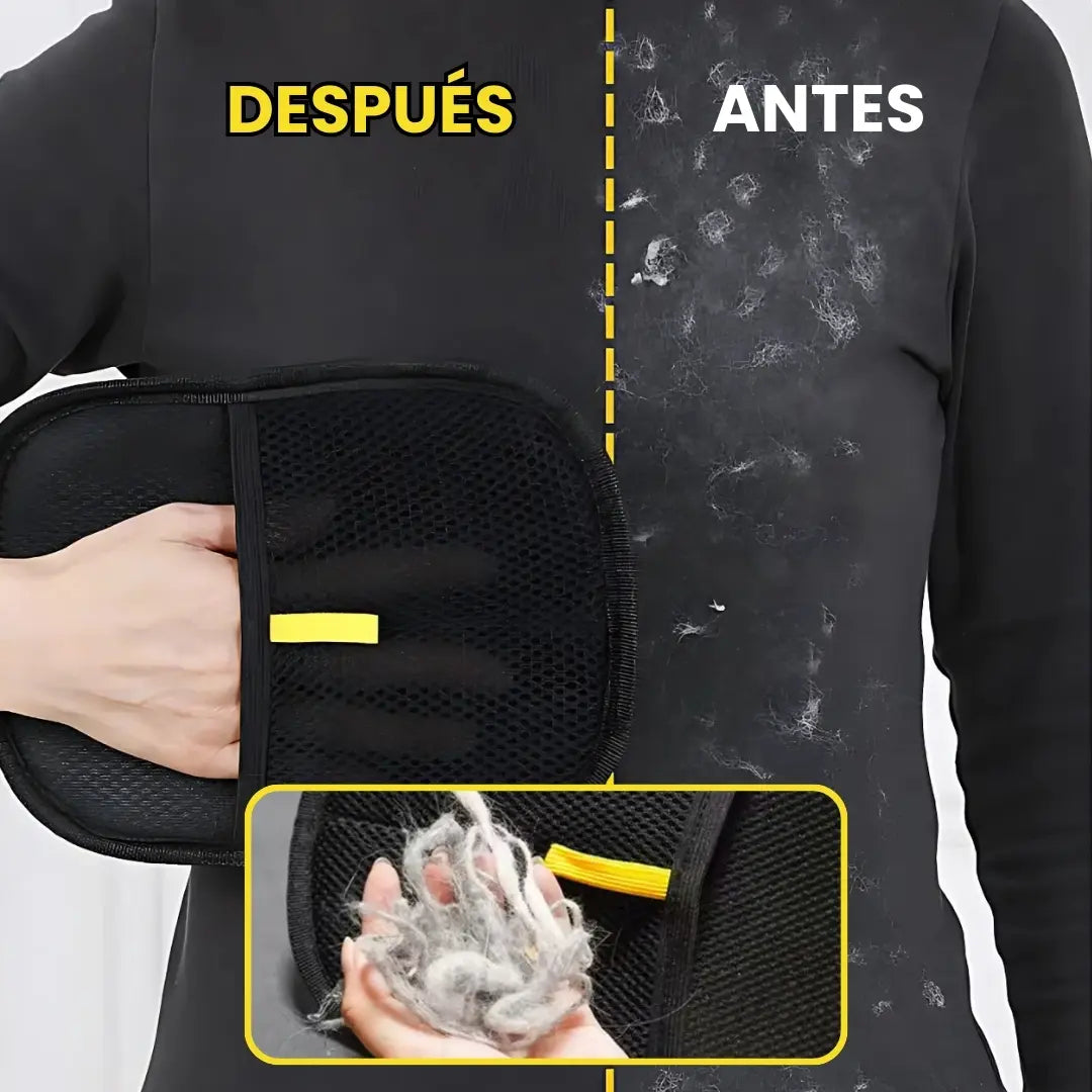PELOSPET®  GUANTE DE TELA ESTÁTICA PARA RECOGER PELO SUELTO DE LAS MASCOTAS