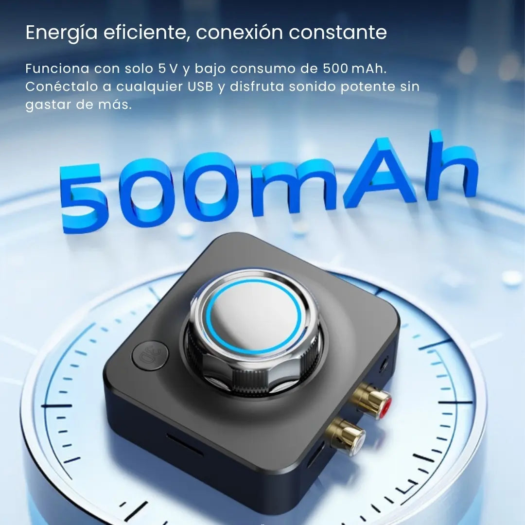 BASSHUB® RECEPTOR ESTEREO RCA, BLUETOOTH 5.0  ADAPTADOR DE MUSICA 3D