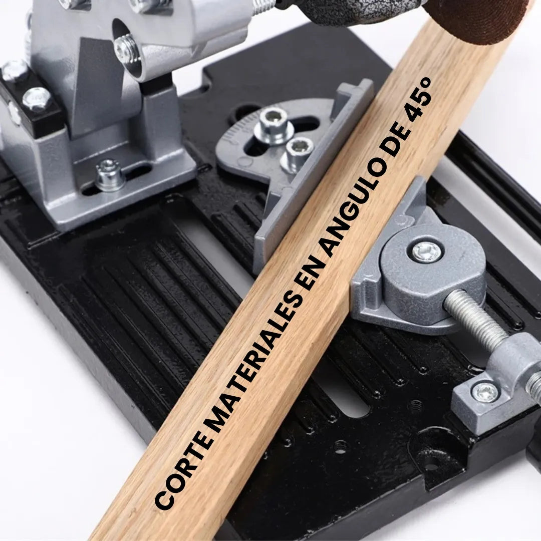 BASECUTTER® SOPORTE DE CORTE  PARA AMOLADORA ANGULAR, CORTA A 90° Y 45°