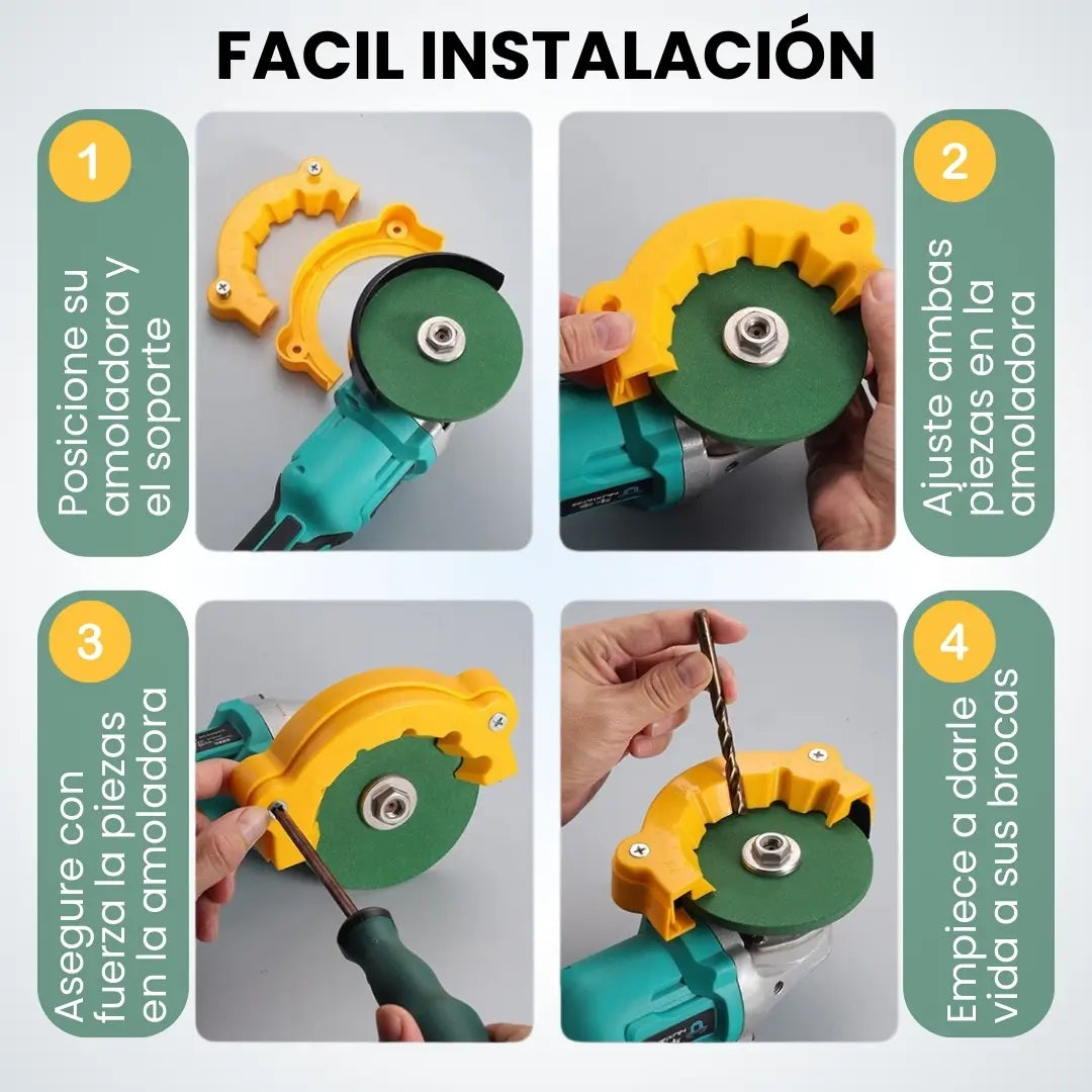 FIJABROK® SOPORTE PARA AFILAR BROCAS EN AMOLADORAS