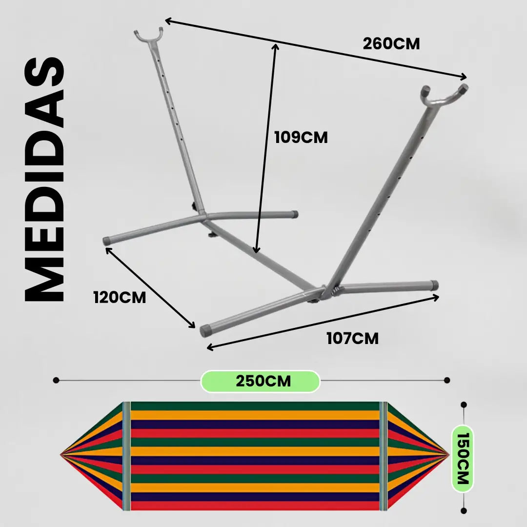 ECO-COMFORT® SOPORTE Y DESCANSADOR DE HAMACA