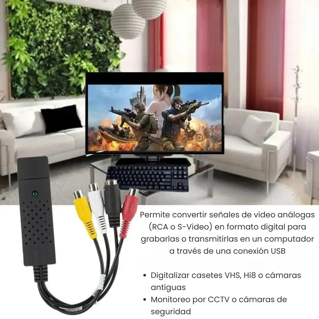 RETROCAP® CONVERTIDOR ANALÓGICO VHS A DIGITAL