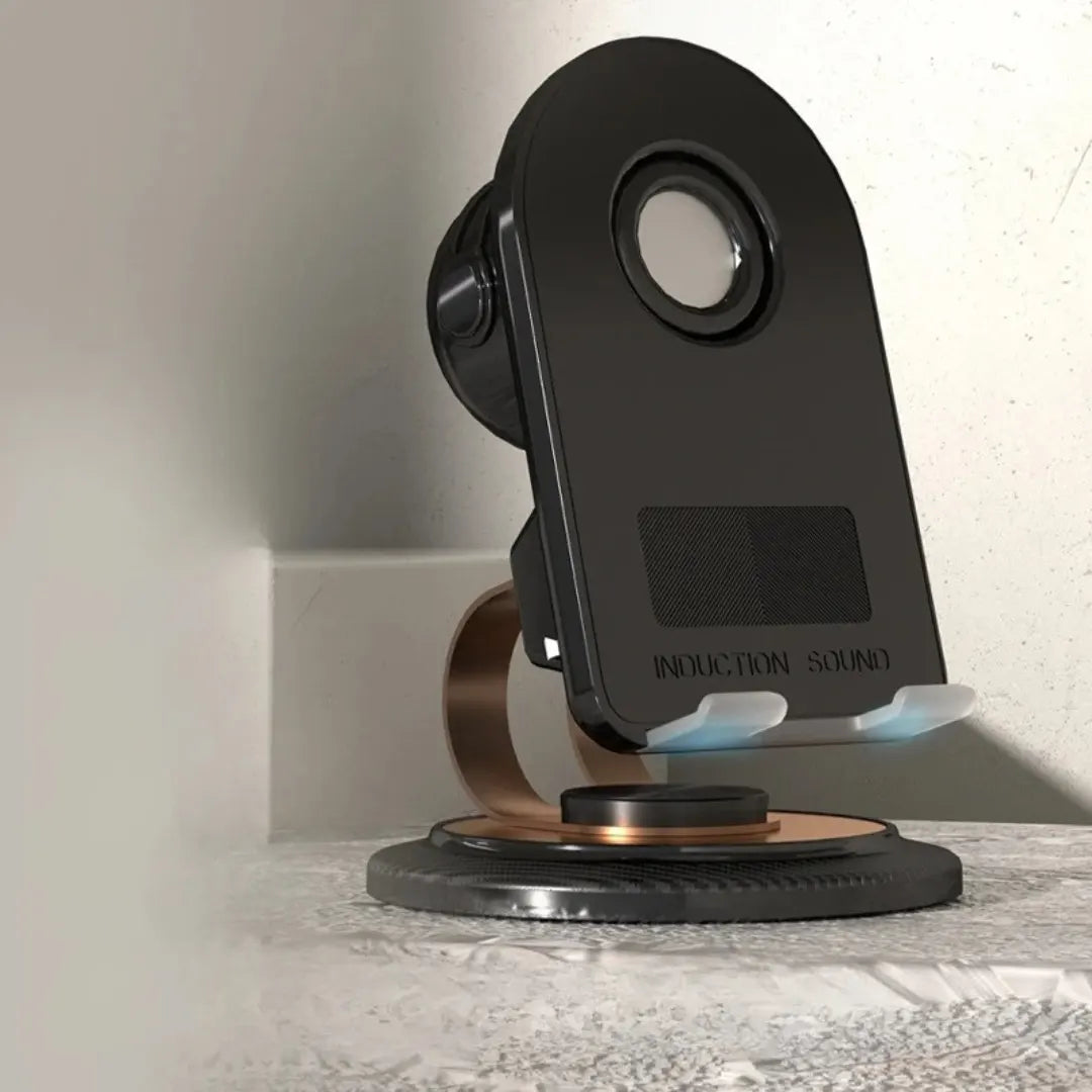 SONYBASE® SOPORTE ALTAVOZ MAGNETICO INTELIGENTE GIRA360° PORTABLE Y UNIVERSAL