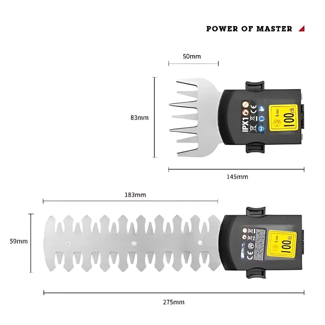 PODAGO® CORTASETOS ELECTRICO DE MANO 2 EN 1