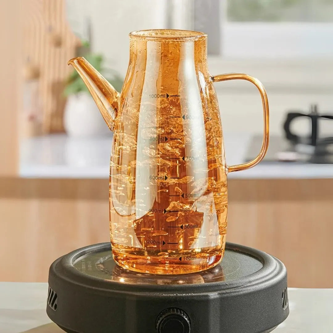 CRYSTALOIL® ACEITERA PREMIUM DE VIDRIO ÁMBAR 1 LT