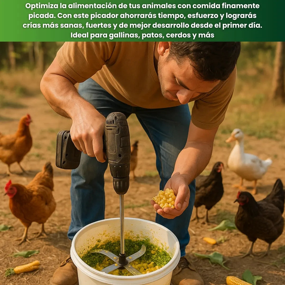 CORTAAGRO® PICADOR DE VERDURAS Y HIERBAS PARA TALADRO