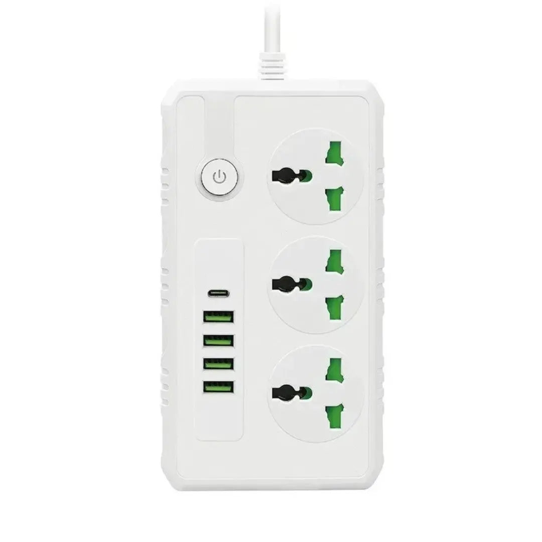 PLUGVOLT® MULTITOMA PORTATIL 2500W 8 ENTRADAS 4 PUERTOS USB MULTIFUNCIONAL Y UNIVERSAL