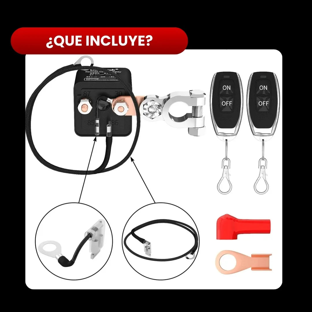 CORTAVOLT® RELE/ INTERRUPTOR REMOTO PARA BATERIAS 12V-24V