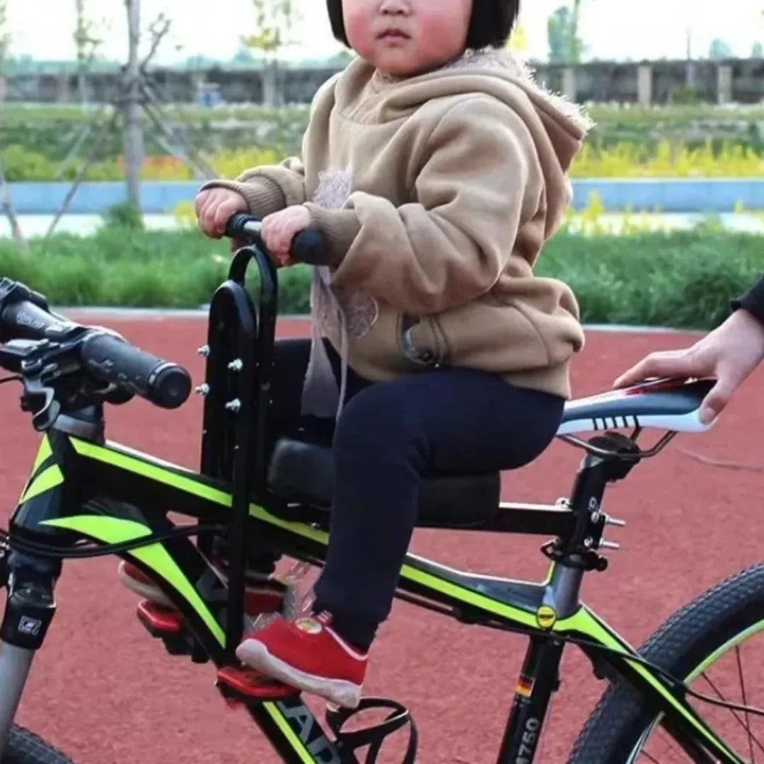 BBYBICI® ASIENTO DE SEGURIDAD PARA BICICLETAS DE MONTAÑAS PARA NIÑOS, ASIENTO DELANTERO PARA BEBÉS