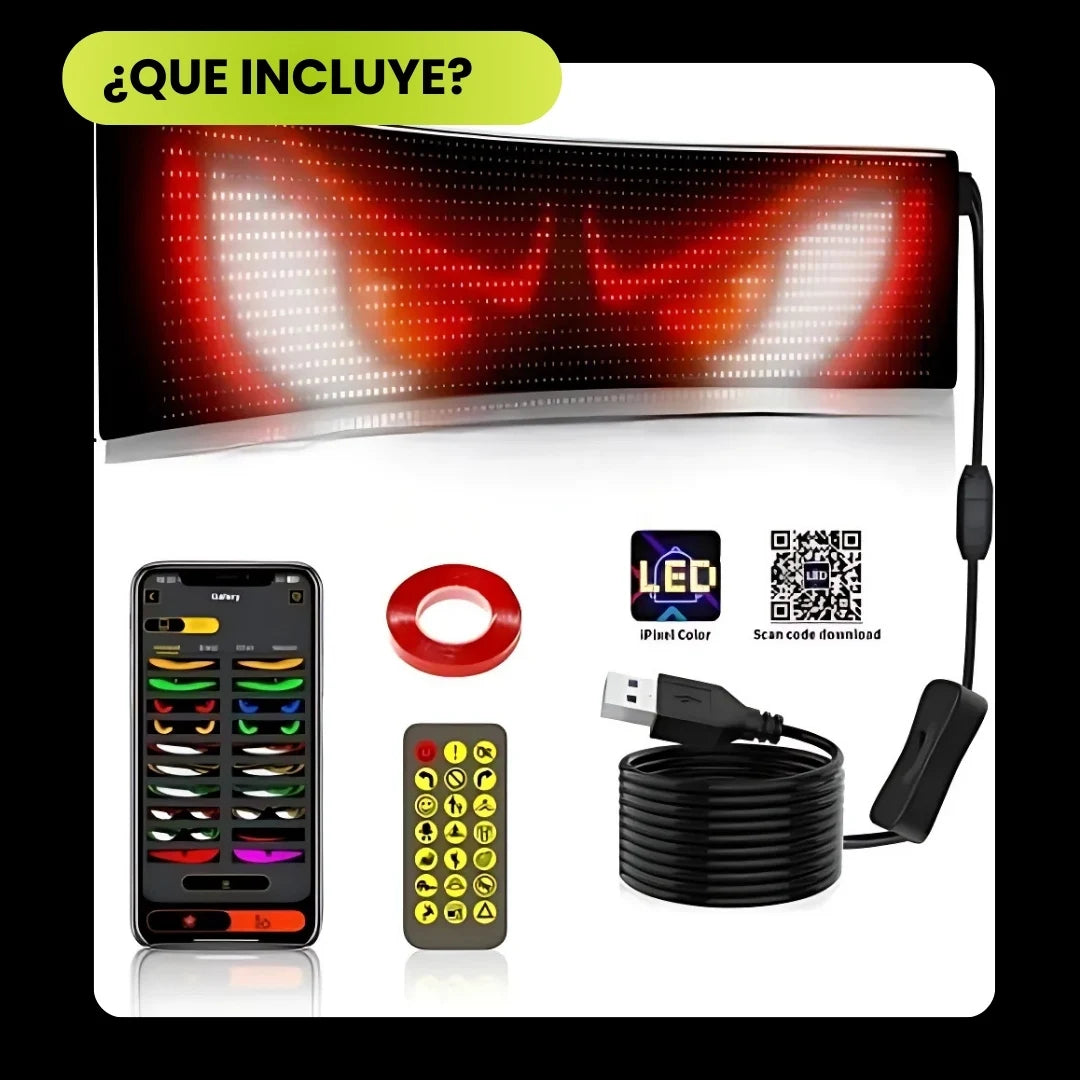 LEDCAR® PANTALLA LED FLEXIBLE UNIVERSAL PERSONALIZABLE