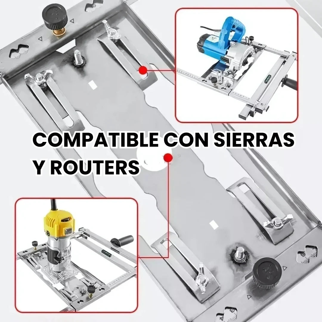 GUIACUT® GUIA DE CORTE PARA SIERRA CIRCULAR ELECTRICA Y ENRUTADOR DE PISTA, FRESADO DE MESA